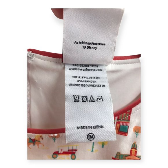 The Dress Shop Dress Wmns Sz S Main Street USA Print Sleeveless Her Universe - Picture 4 of 4